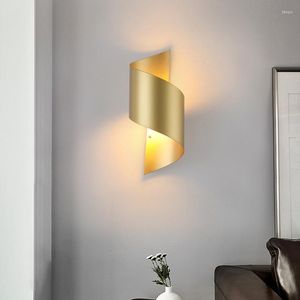 Lâmpada de parede 2023 Decoracion Nordica Hogar Gold Wandlamp Luzes LED Decoração para quarto Luz Corredor Corredor Escada Vaidade