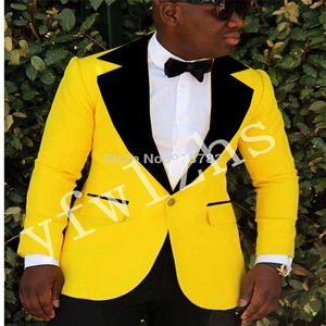 Custom Made One Button Groomsmen Notch Lapel Groom Tuxedos Hommes Costumes De Mariage De Bal Dîner Homme BlazerVeste Pantalon Cravate T283331I