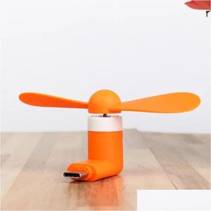 Party Favor 2 in 1 Creative Mini Portable Micro Phone Fan 5V 1W Mobile USB Gadget Gadget Fan Tester dla typu-C i telefonicznych dostawa Ho Dhls6