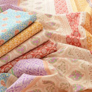 Fabric Pure Cotton Fabric Handmade DIY for Sew Ethnic Style Floral Breathable Good Moisture Absorption Soft per Meters 230720