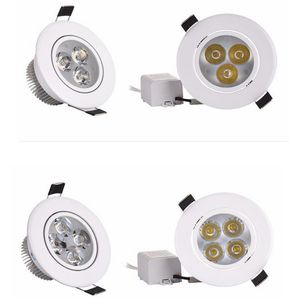 9W 12W LED Downlight Dimmable Warm pure cool White Recessed LED Lamp Spot Light AC85-265V303t