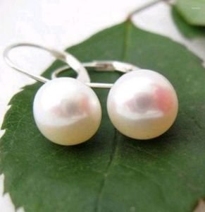 Baumelnde Ohrringe, natürliche 9–10 mm Perlenohrringe aus 925er-Perlen (4 Farben zur Auswahl).
