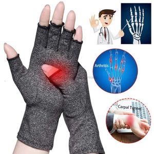 Komprimering Artrithandskar handskar Stöd Bomull Joint smärtlindring Handstång Kvinnor Terapi Arvband utomhus sporthandskar