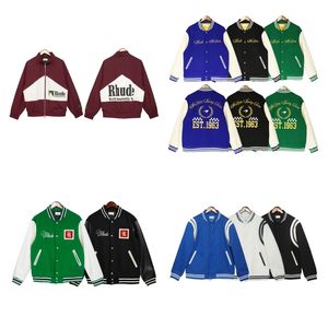 Mens jackets Baseball varsity jacket letter stitching embroidery autumn and winter men loose causal outwear fashion coats M8