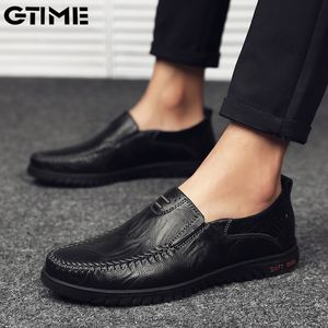Dress Shoes Genuine Leather Men Shoes Casual Slip on Formal Loafers Men Moccasins Italian Black Male Driving Shoes #ZYNWY-232 230720