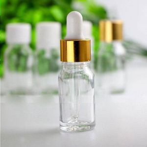 Popüler satış net bir damlalık 10ml 768pcs uçucu yağ ekranı için mini cam şişe flakon küçük serum parfüm cam kabı rjjkd