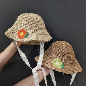 Kapaklar Şapkalar Yaz Çocuk Hip Şapkası Bebek Kız Kızlar Sevimli Dantel Balıkçı Şapkası Çocuklar Bebek Güneş Şapkası Çiçek Moda Nefes Alabilir Headdress X0810