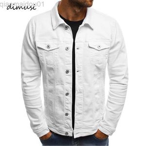 Kurtki męskie dimusi Spring Mens Jasne Modna moda dżinsowe kurtki szczupłe Fit Casual Streetwear Vintage Men Jean Ubranie. TA325 L230721