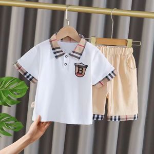 Roupas de grife para bebês, meninos, conjuntos de roupas para meninos, verão, camiseta de manga curta, shorts, 2 peças, traje para roupas infantis, agasalho