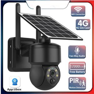 5MP Outdoor Camera 4G / Wifi Solar Powered 14400mAh Battery with 5W Solar Panels Color Night Vision Wireless Garden CCTV