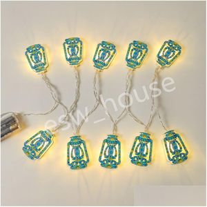 Andra festliga festförsörjningar Eid Al-Fitr Dekorationer 1.6METER 10 LIGHTS MIDDE EAST Arab Muslim Ramadan String Light Home Ornamen DHY5A