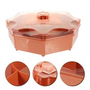 Plates Fruit Dish Plastic Tray Divided Serving Trays Parties Lid Compartment Platter Dishes Candy Storage Snack