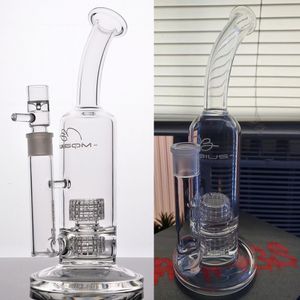 Matrix Perc Glass Narghilè Bubbler Fumo Bong Pipa ad acqua spessa per Dry Herb Dab Rigs Accessorio per fumatori con giunto da 18 mm