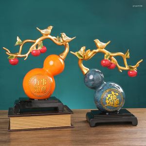 Jewelry Pouches Gourd Decorative Ornaments Office Home Gifts Persimmon Ruyi Resin