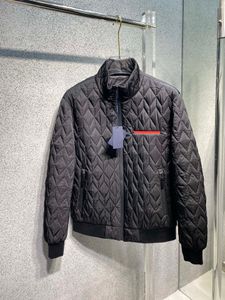 Jaquetas masculinas outono e inverno marca mens jaqueta moda losango costura design preto algodão casaco superior designer de luxo