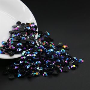 Flatback Reçine Rhinestones Black Blue Jet Ab Crystal Faseted SS12 SS16 SS20 SS30 All Boyut273L