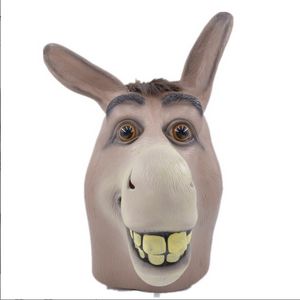 WAYLIKE Donkey Mask Halloween Novelty Deluxe Costume Party Cosplay Latex Animal Head Mask