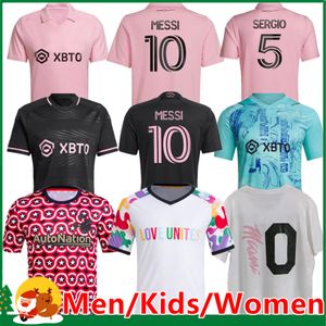مشجعو لاعب الإصدار Messis Sergio 2023 2024 Inter Miami CF Soccer Jerseys Matuidi Higuain Jean Fray Campana Yedlin 23 24 Men Women / Kids