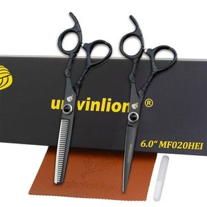 6 JAPAN SCISSORS HÅR PROFESSIONAL THINNING SEXOR SHEARS Hårtandskurna Salongskärare Frisörssats Sissors Set292R