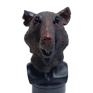 Engraçado Rato Animal Rato Máscara de Látex Cosplay Festa Vestido Fantasia Novidade Mascarada Adereços de Zoológico