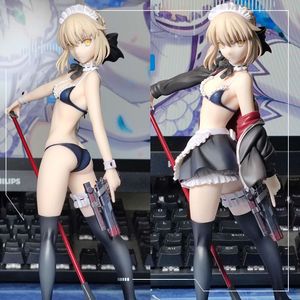 Anime manga 24 cm alter Fate/Grand Order Anime Figure Sabre Altria Pendragon Swimodear Maid 1/7 PVC Figure Hentai Adult Collection Model Doll