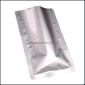 Hängande kök Hushållsorganisation Hem Gardenhanging Baskets 100st Aluminium Foil Mylar Bags Flat Vacuum Sealing Bag Food ST255K