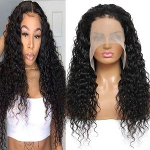 13X4 Lace Front Wigs Transparent Human Hair Wig Pre-Plucked Straight Body Wave Water Kinky Curly Brazilian Peruvian Malaysian Indi304p