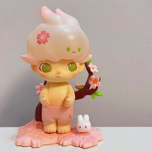 Caixa cega Original POP MART Feliz Ano Chinês Série Caixa Cega Figura de Ação Coelho Coelho Dimoo Good Fortune Lucky Bag Art Toy 230720