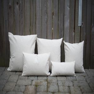 Vanlig naturlig Linencotton Lumbal Pillow Cover för anpassad tryck 11x17in tomt linne kuddfodral för DIY -färgtrycksfartyg av D198V