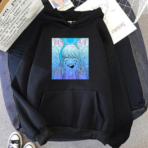 Herrtröjor oshi no ko ai hoshino kawaii tryckt hoodie kvinnor harjuku streetwear unisex anime tecknad grafisk pullover tröjor