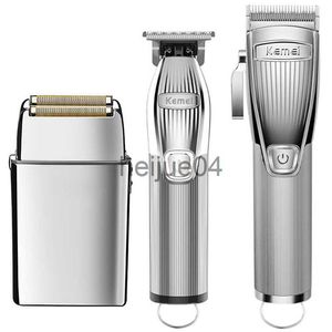 Clippers Trimmers Original Kemei Professional trådlös laddningsbar hårtrimmer för män Electric Hair Clipper Frisyrande skägg Grooming Shaver X0728