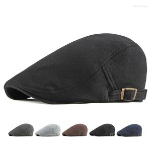 Berets Spring Autumn Cotton Beret Sboy Caps For Men Solid Flat Hat Gatsby Painters Hats Driver Ivy Gorro Hombre Boina