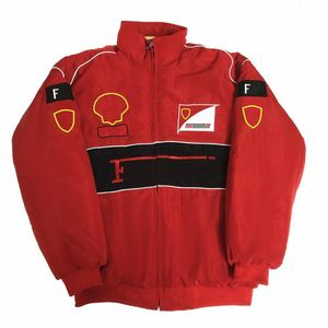 Fato de corrida F1 estilo retrô estilo universitário outono e inverno jaqueta de algodão local bordado completo uniforme da equipe inverno algodão jack261L
