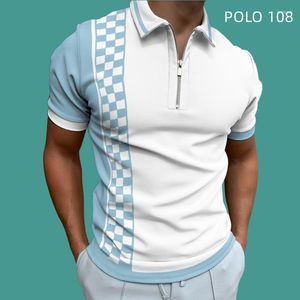 Men's Polos Summer European And American Style Men Polo Shirts Hd Digital Printing Polyester Mens With Short Sleeve Clothing