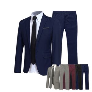 Męskie garnitury Blazers Trend garnitur dwuczęściowy mężczyzna brytyjski dżentelmen stylista stylista pan młody ślub formalne garnitury dla mężczyzn kurtka ślubna Pełna marynarka 230720