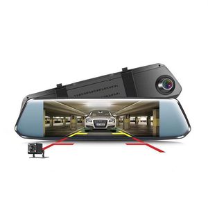 Nowy 7 samochodów DVR zakrzywiony strumień ekranu lusterka wsteczna Kamera Full HD 1080 samochodowa kamera nagrywania wideo z 2 5D Curved Glass2789