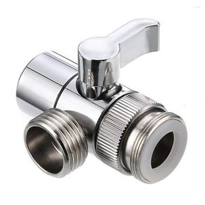 Kitchen Faucets 3 Way Switch Faucet Adapter Sink Splitter Diverter Valve Water Tap Connector For Toilet Shower Bathroom Separator