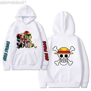 Herrtröjor tröjor en bit anime män kvinnors casual hoodie överdimensionerade streetwear unisex strawhat anime älskare gåvor grafik med tryck tröja l230721