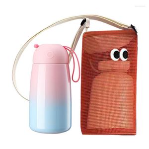 Aufbewahrungstaschen Wasserflaschenträger mit Riemen Leichte große Augen-Mesh-Ärmel-Tragetasche für