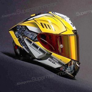 Полный лицо Shoei x14 Yaha RJM 60 Мотоцикл-шлем против Fog Man Riding Car Motocross Racing Motorbike Helmet-Not-Original-Hel301H