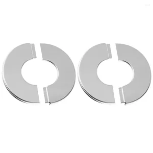 Kitchen Faucets 2 Pcs Hole Stainless Steel Trim Shower Flange Replacement Cover Wall Pipe Split Escutcheon Plate Slap Cap Plumbing