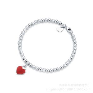 Original brand TFF Style Love Pearl Bracelet Enamel Red Green Street Shoot With logo