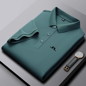 A1114 Kurzarm Baumwolle s T-shirt Business Hemd POLO Jersey Top 2023 Sommer Tuch J Lindberg 230720 Thirt Buine erey