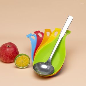 Esteiras de mesa 1 pç almofada de descanso de colher de silicone grau alimentício gel de sílica colocar tapete dispositivo de cozinha potes titular resistente ao calor jogo americano