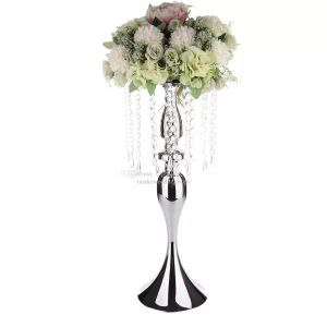 Crystal Centerpiece Decor stojak kwiatowy metalowe kwiaty wazon stołowy kawałek stoliki jadalni ślubne stoliki dekoracyjne imprezowe wystrój imprezy Imake463 LL