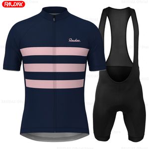 Cykeltröja sätter Raudax Ciclismo Yonth Summer Short Sleeve Cycling Jersey Breattable Maillot Ciclismo Hombre Cycling Clothing Set 230720