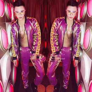 Scene Wear Fashion Brand Magic Powder Gold Hip-Hop Baseball Uniform Performance Suit Man