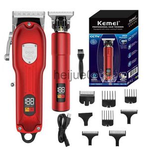 Clippers Trimmers Oryginalny Kemei Profesjonalny trymer włosów dla mężczyzn Elektryczne włosy broda broda pielęgnacja krawędzi Włosy Cut Hine ładowanie x0728