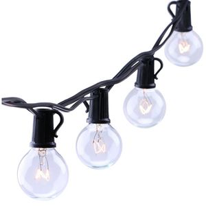 G40 Bulb Globe String Lights с прозрачной лампольной задней патио Light