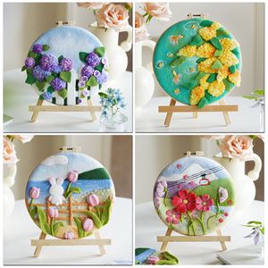 Ferramentas de artesanato PoCustom Creative Flower Lã Feltro Kit Feltragem de Agulha Artesanal de Lã DIY Kit de Pintura de Feltro para Decoração de Casa Arte Presente 230721